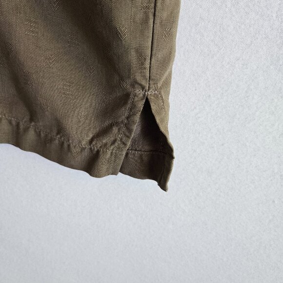 Tommy Bahama Silk Button Down Short Sleeved Shirt  Mens XL Relax Fit Brown - Picture 14 of 14